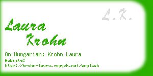 laura krohn business card